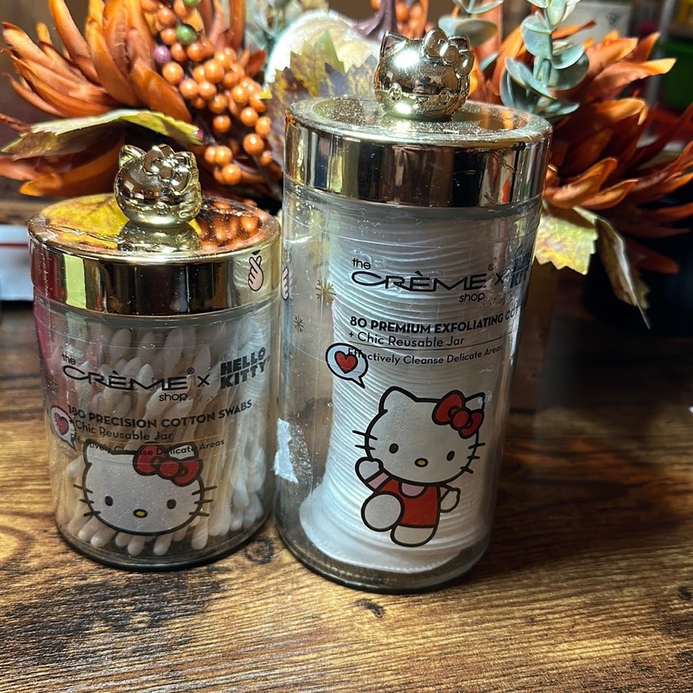 Hello Kitty Exfoliating cotton pads & cotton swabs
